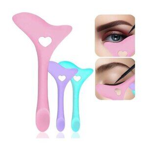 Eyeliner Stencils, Winged Eyeliner Tool, Mascara Shield. Pink. Silicone